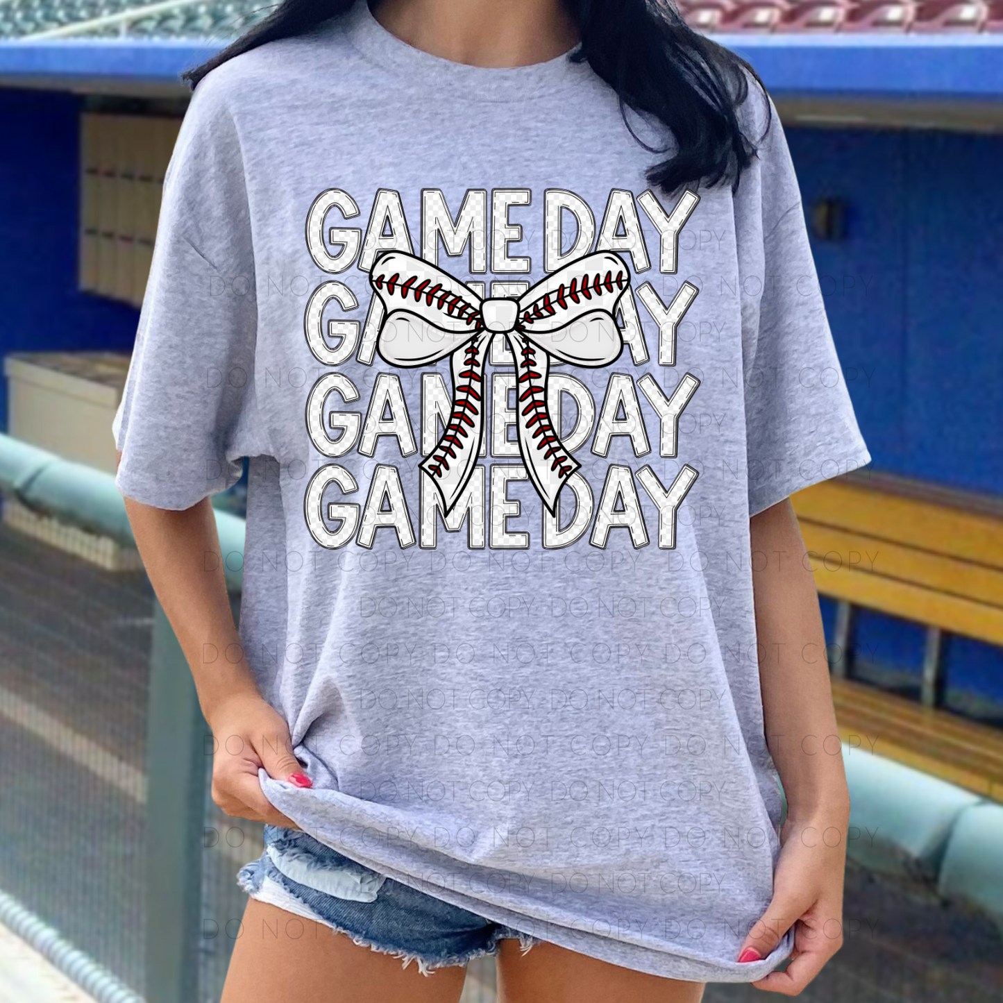 Game Day Baseball (White Checkered) Digital Download