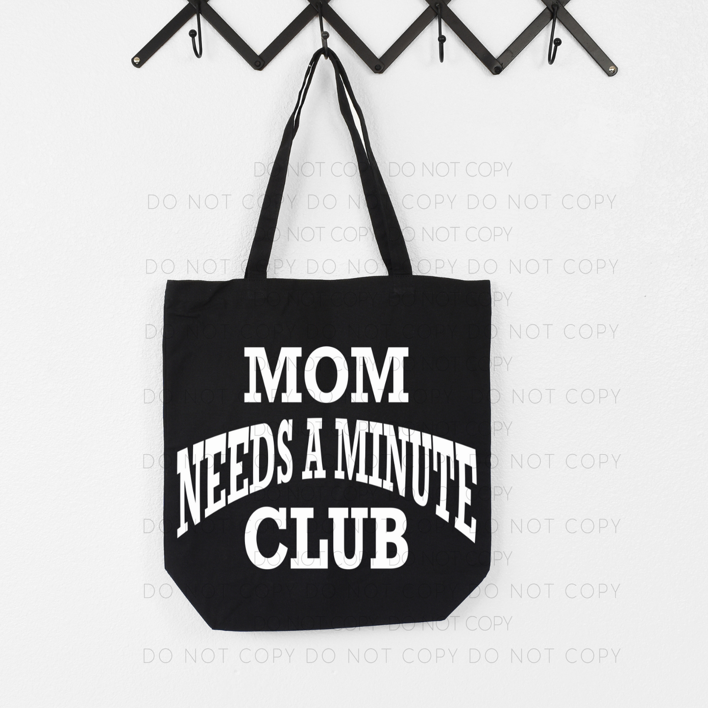Mom Needs A Minute Club (White) Tote Bundle-Shirt, Tote, Bookmark