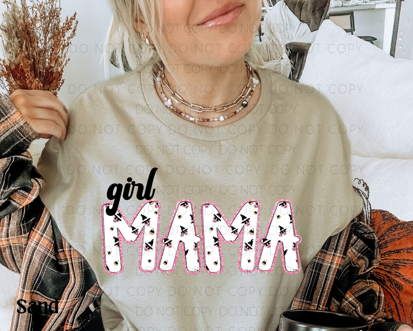 Girl Mama Skulls Black Digital Download