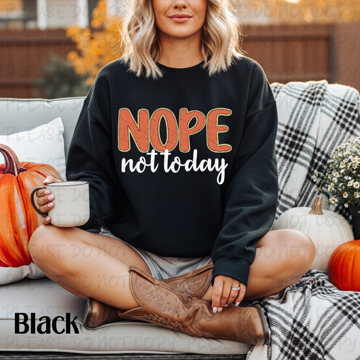 Nope Not Today-White Digital Download