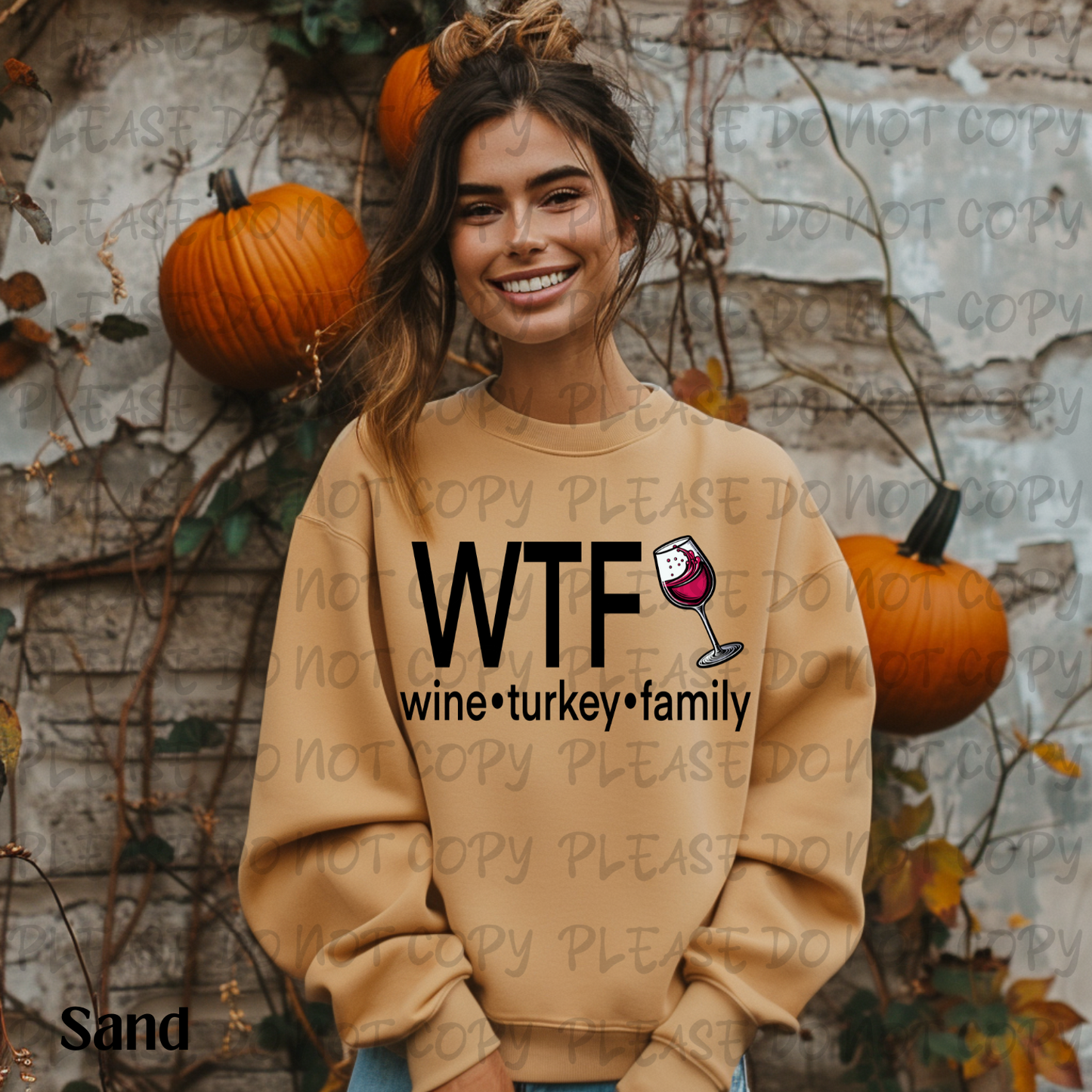 WTF Wine Turkey Family-Wine (Black) Digital Download