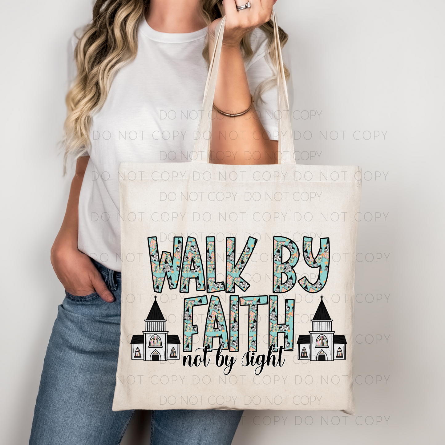 Walk By Faith Tote Bundle-Shirt, Tote, Bookmark
