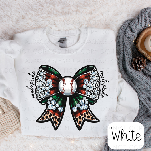 Eagle Pride Christmas Baseball Bow Digital Download