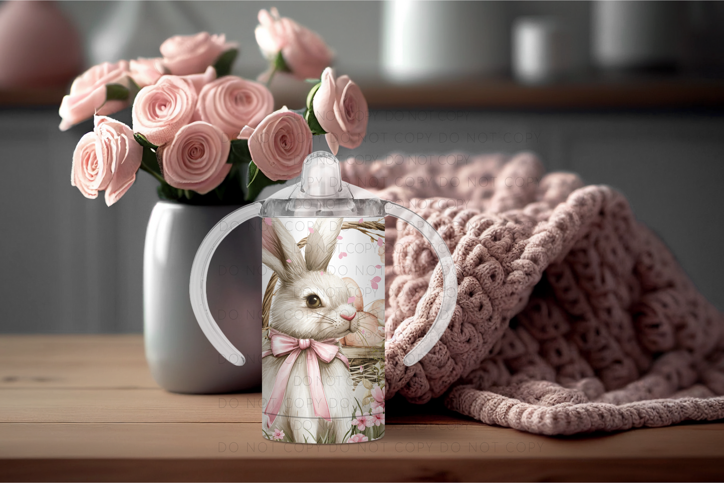 Spring Bunny 12oz Sippy Cup