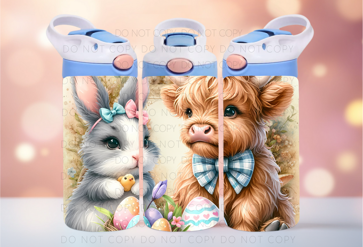 Cow And Bunny 12oz Water Bottle