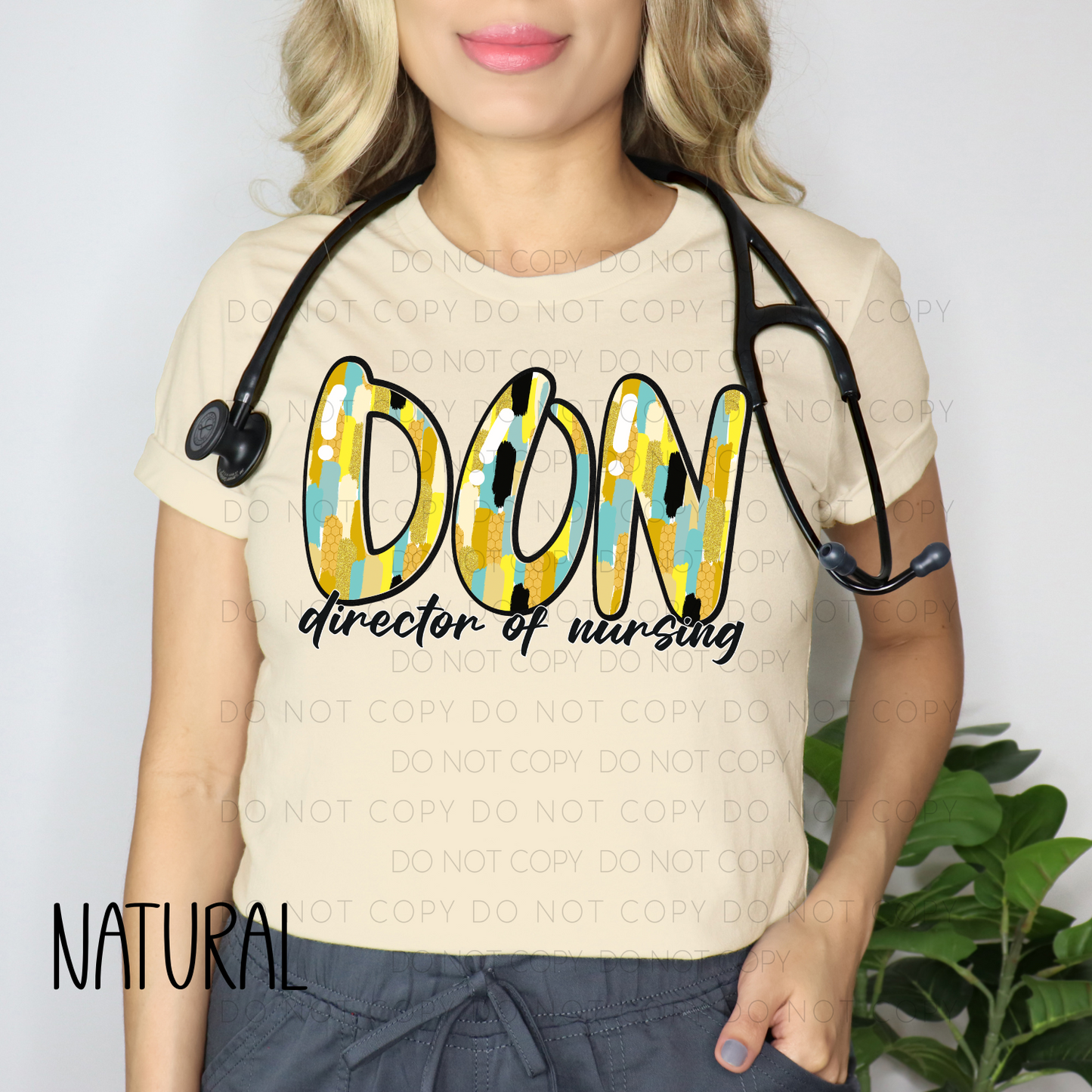 Custom Occupation Teal And Gold Brushstroke