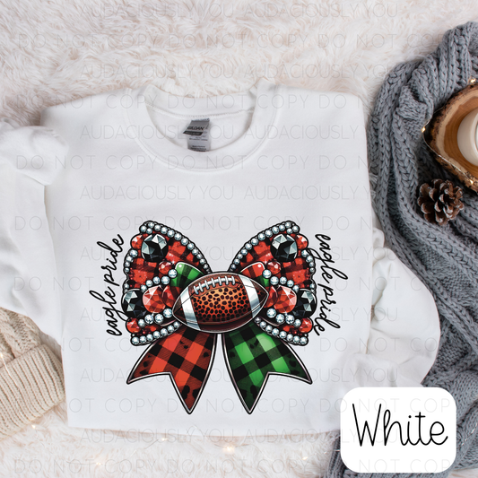 Eagle Pride Football Christmas Bow Digital Download