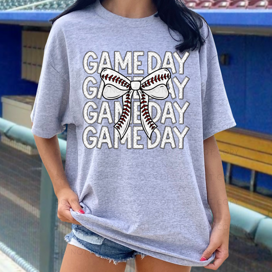 Game Day Baseball (White Checkered)