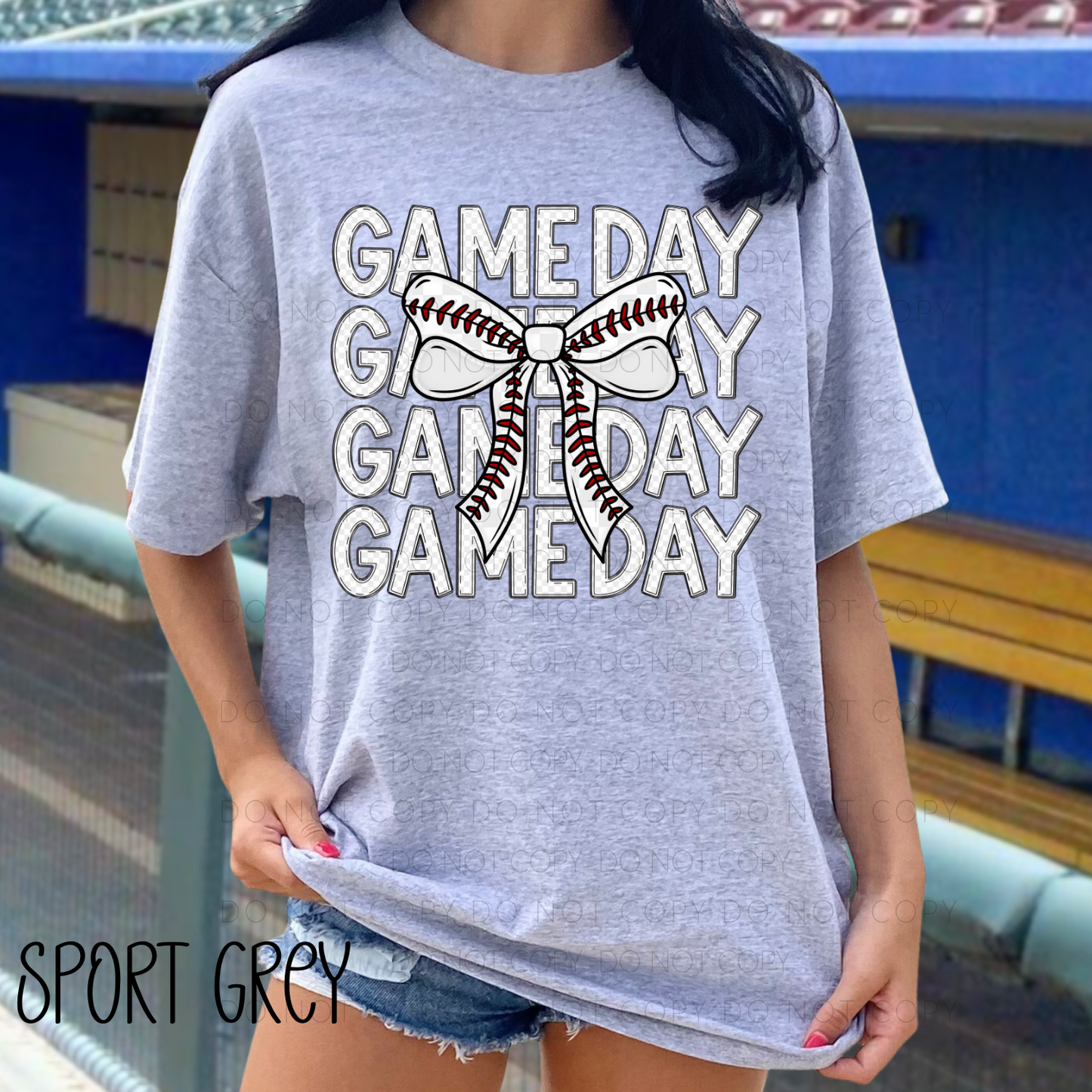 Game Day Baseball (White Checkered)