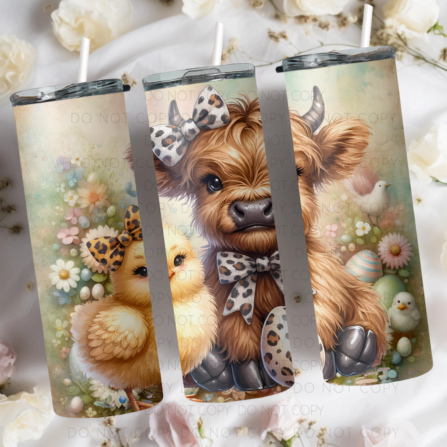 Highland Cow And Chick 20oz Tumbler