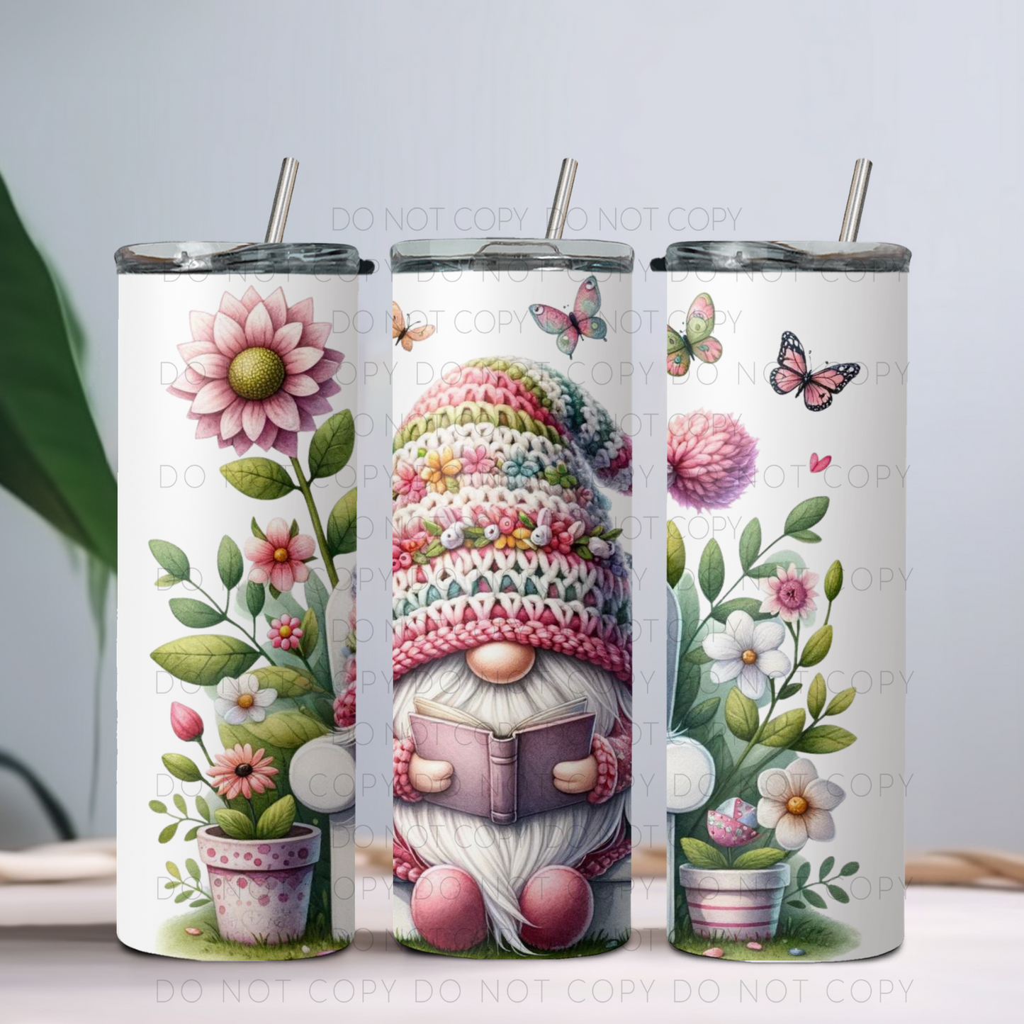Bookish Spring Gnome 20oz Tumbler