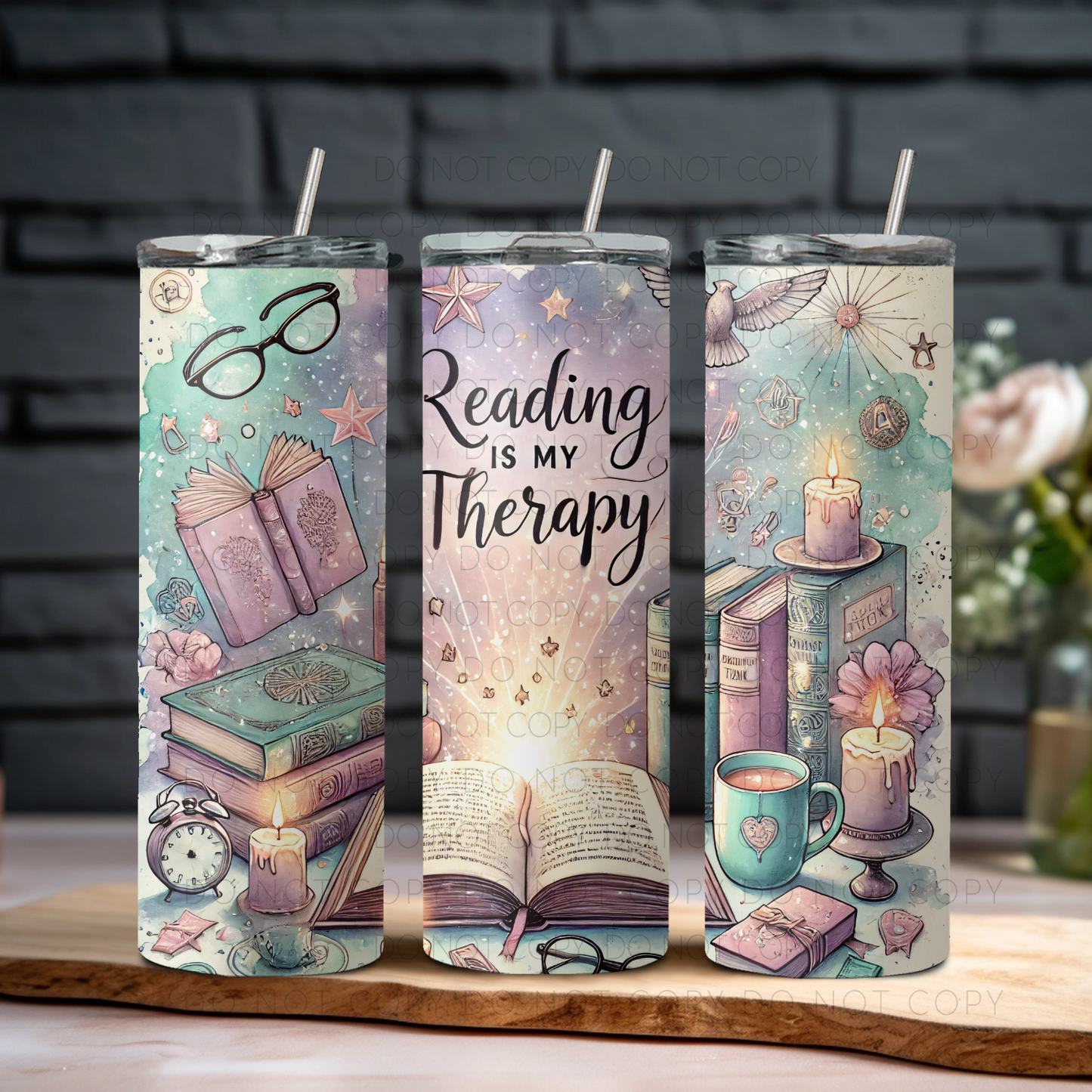 Reading Is My Therapy 20oz Tumbler