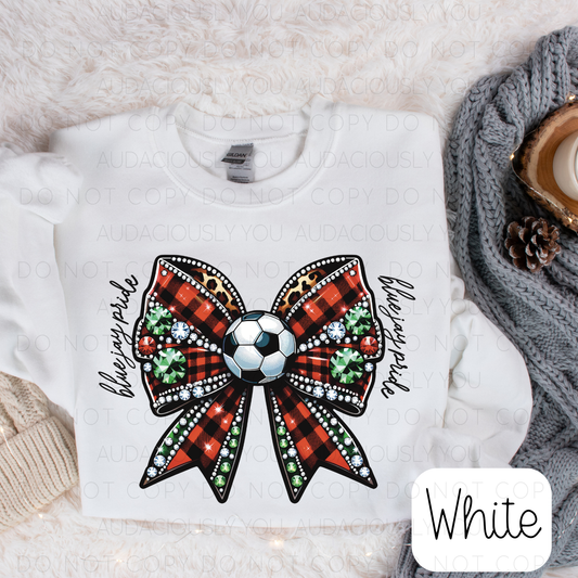 Blue Jay Pride Soccer Christmas Bow Digital Download