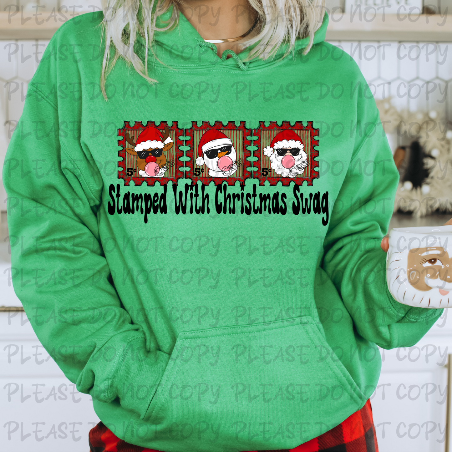 Stamped With Christmas Swag Digital Download