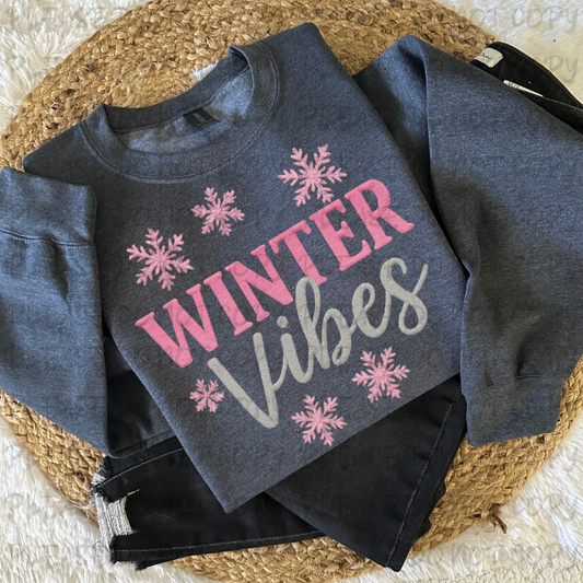 Winter Vibes Pink Digital Download