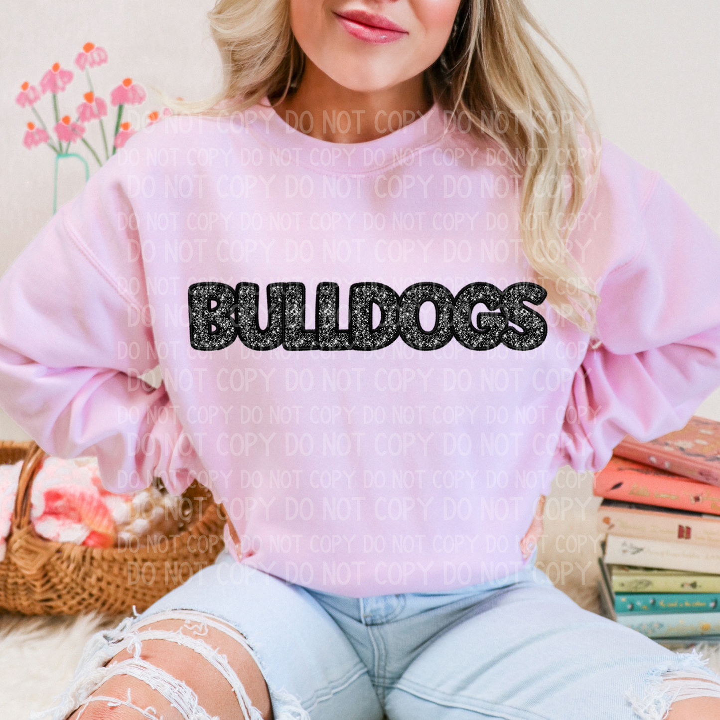 Custom Faux Sequin Mascot