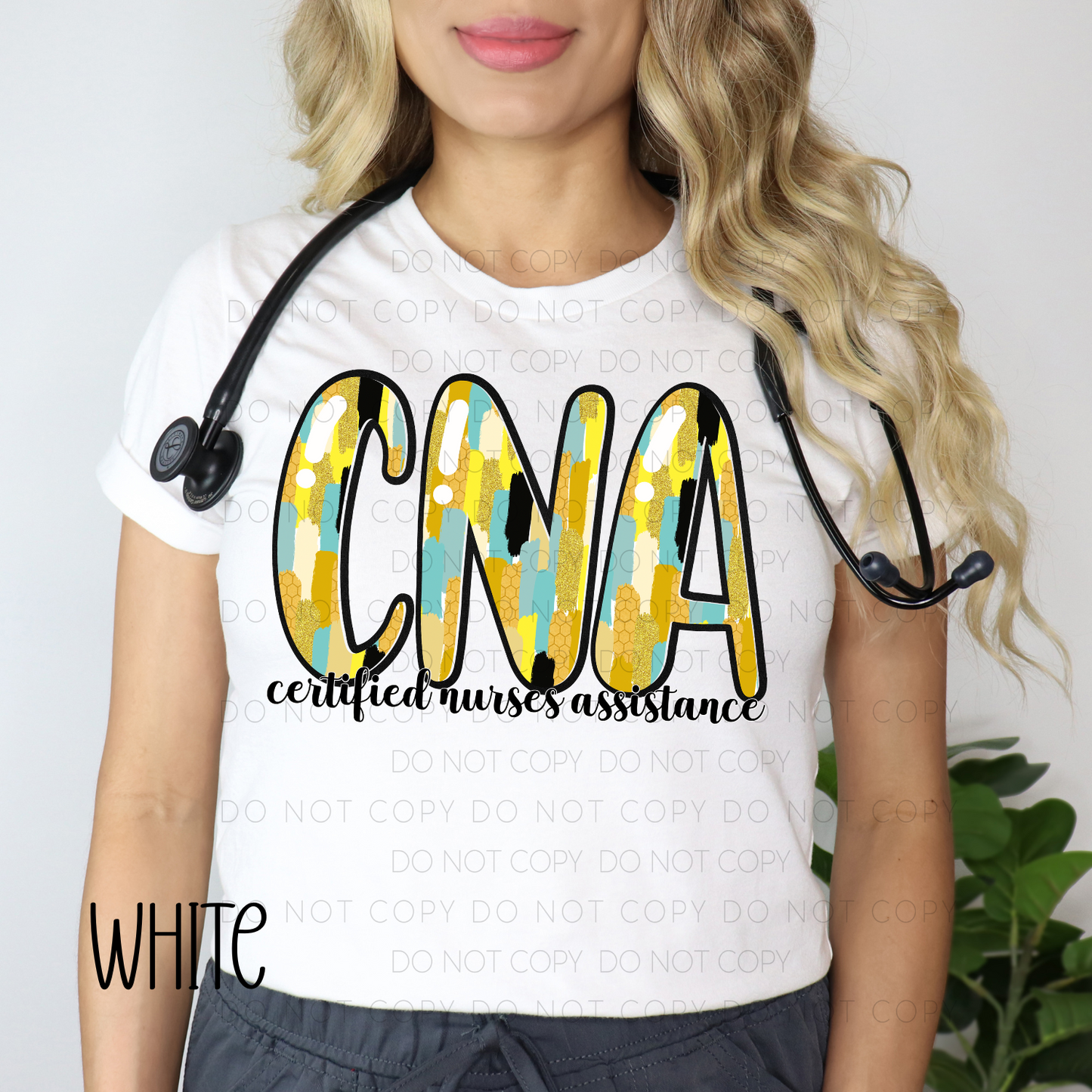 Custom Occupation Teal And Gold Brushstroke