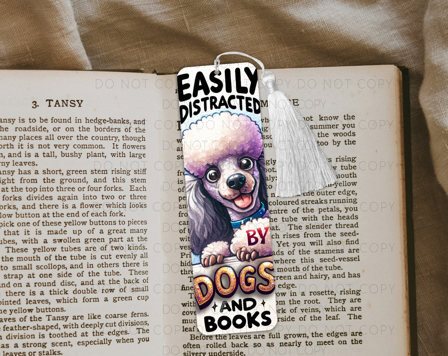 Easily Distracted By Dogs And Books Bookmark