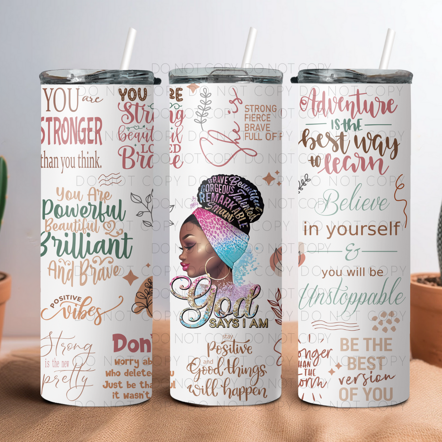 God Says I Am 20oz Tumbler