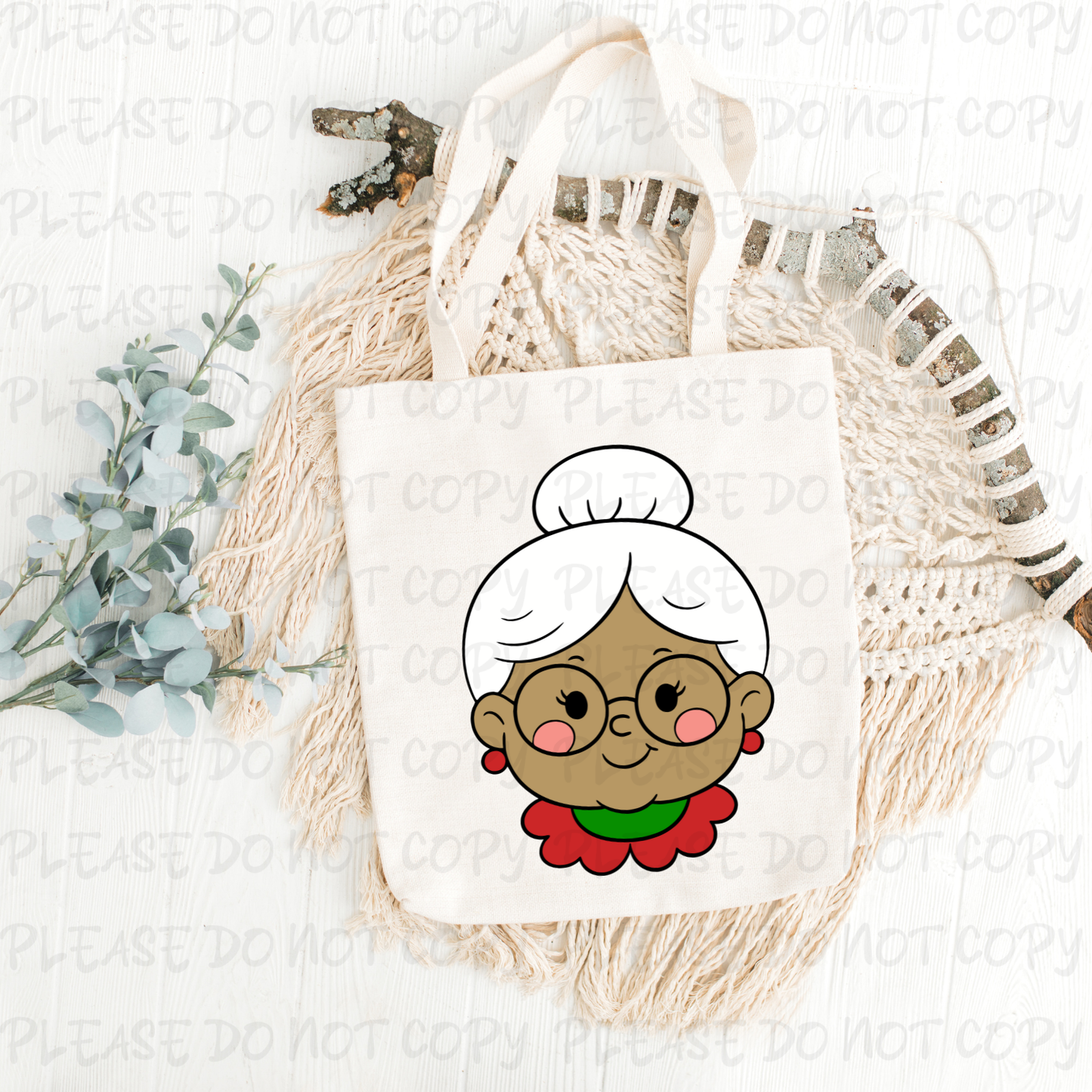 Mrs. Claus Light Complexion Tote
