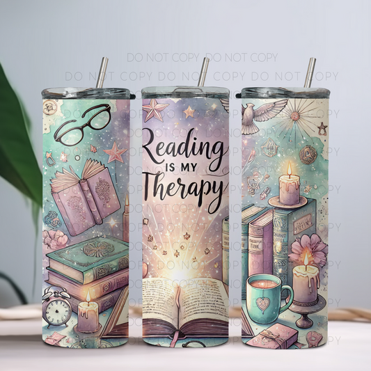 Reading Is My Therapy 20oz Tumbler