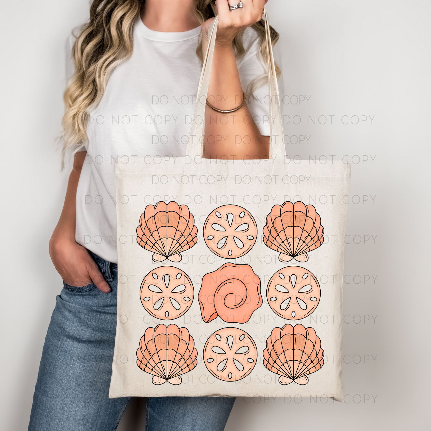 Seashell Collage Tote