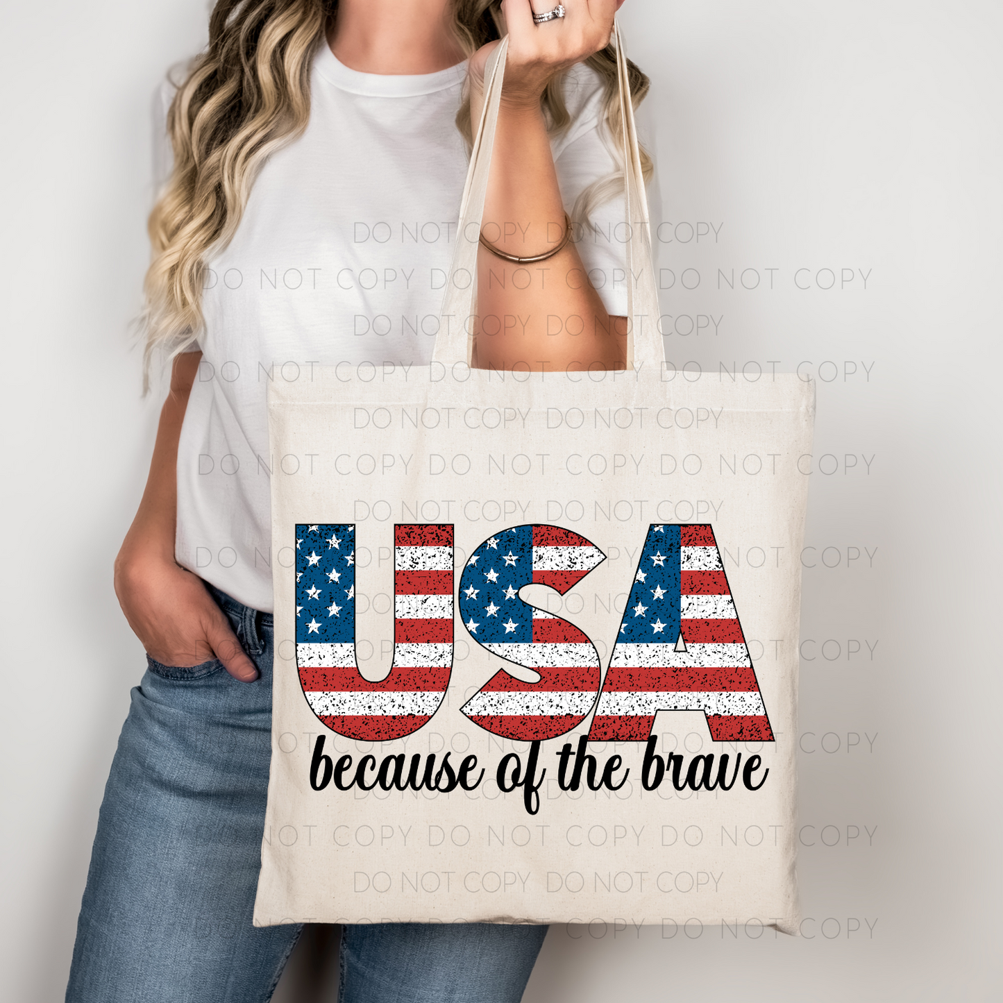 USA Because Of The Brave Tote